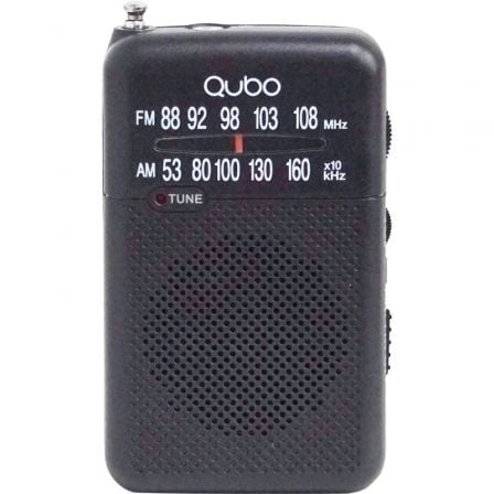 Radio Portátil Qubo R-S1/ con Cable/ a Pilas/ Preta