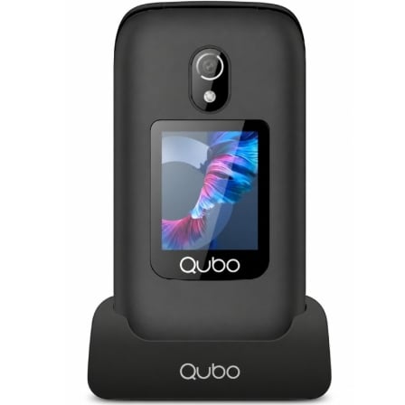 Teléfono Móvil Qubo P-221BKC 4G para Personas Mayores/ Preto