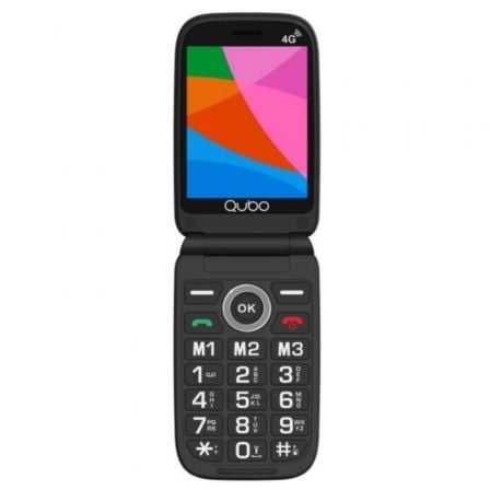 Teléfono Móvil Qubo X-340 4G para Personas Mayores/ Preto