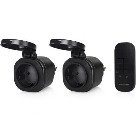 Set de Mini Enchufes para Exterior Smartwares SH4-99653/ Pretos