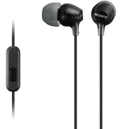 Auscultadores Intrauditivos Sony MDR-EX15AP/ con Micrófono/ Jack 3.5/ Pretos