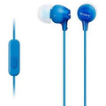 Auscultadores Intrauditivos Sony MDR-EX15APLI/ con Micrófono/ Jack 3.5/ Azules