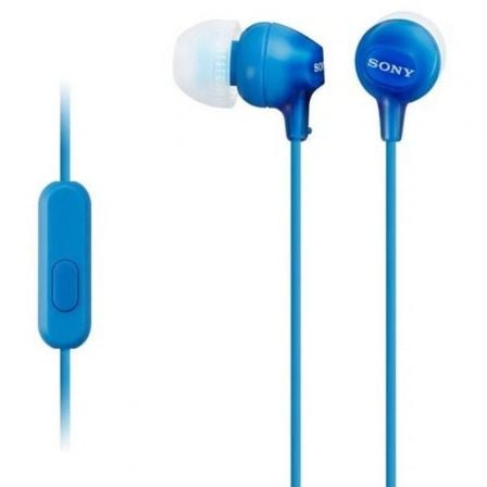 Auscultadores Intrauditivos Sony MDR-EX15APLI/ con Micrófono/ Jack 3.5/ Azules