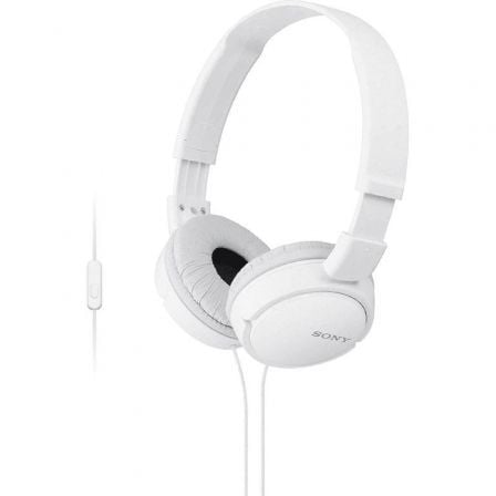 Auscultadores Sony MDRZX110APW/ con Micrófono/ Jack 3.5/ Brancos
