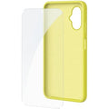 Capa Silicona + Protector de Ecrã de Cristal Templado SPC Wuum One Protection Pack 4354Y/ Compatible con SPC Wuum One/ Amarilla