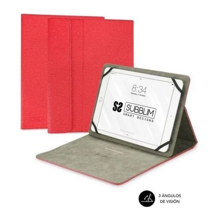 Capa Subblim Clever Stand para Tablets de 9.6-11/ Roja