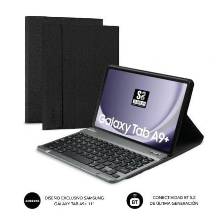 Capa con Teclado Subblim KeyTab Pro BT para Tablets Samsung Galaxy A9+/ Preta