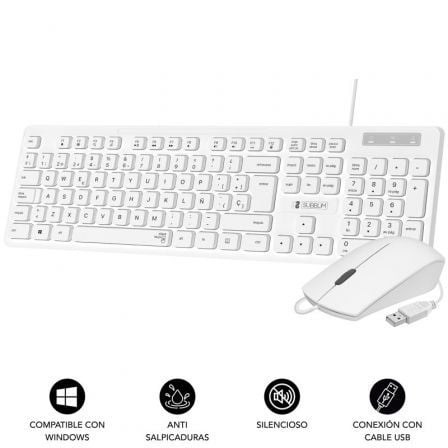 Teclado y Rato Subblim Combo Business Slim Silencioso/ Branco