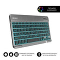 Teclado Compacto Inalámbrico Subblim Smart Backlit/ Gris