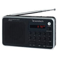 Radio Portátil Sunstech RPD32SL/ con Batería/ Preta y Plateada