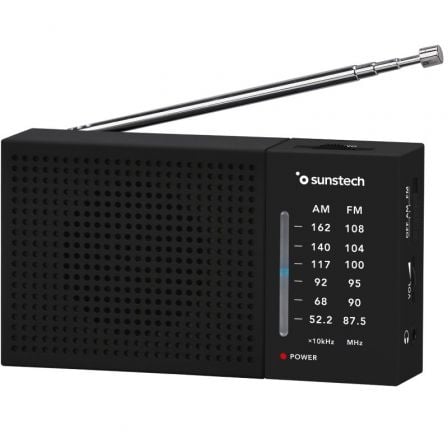 Radio Portátil Sunstech RPS412/ a Pilas/ Preta