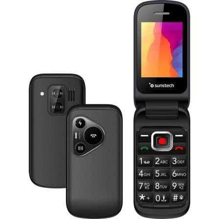 Teléfono Móvil Sunstech CELT24 para Personas Mayores/ Preto
