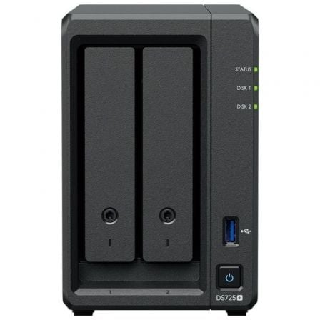 NAS Synology Diskstation DS725+/ 2 Bahías 3.5- 2.5/ 4GB DDR4/ Formato Torre