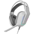 Auscultadores Gaming con Micrófono Mars Gaming MH-Strike/ Jack 3.5/ USB/ Brancos