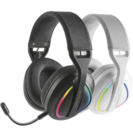 Auscultadores Gaming Inalámbricos con Micrófono Mars Gaming MHW-QUASAR/ Jack 3.5/ Bluetooth/ Pretos