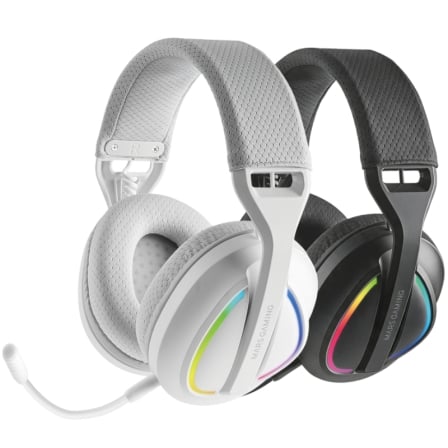 Auscultadores Gaming Inalámbricos con Micrófono Mars Gaming MHW-QUASAR/ Jack 3.5/ Bluetooth/ Brancos