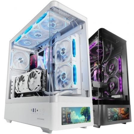 Caja Gaming Semitorre Mars Gaming MC-LCDPRO/ Branca