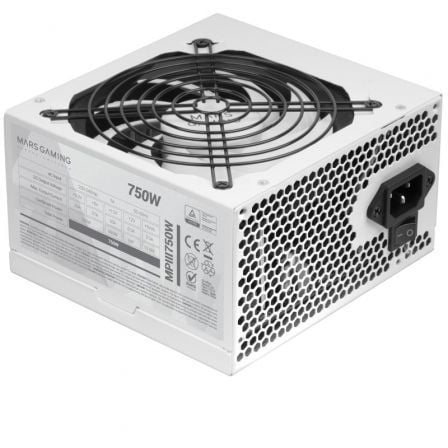 Fuente de Alimentación Mars Gaming MPIII750W/ 750W/ Ventilador 12cm/ Branca