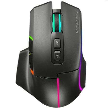 Rato Inalámbrico Mars Gaming MMW-VECTOR/ Batería Recargable/ Hasta 12000 DPI