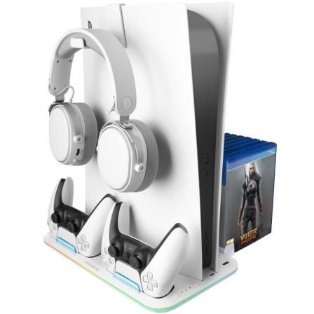 Soporte Multifunción RGB para PS5 Mars Gaming MPS5-B2/ Branco