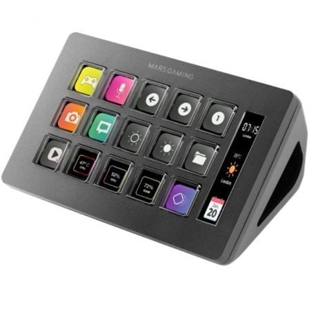 Stream Deck Slim Mars Gaming MSD-ONE/ 15 Teclas LCD/ Preto
