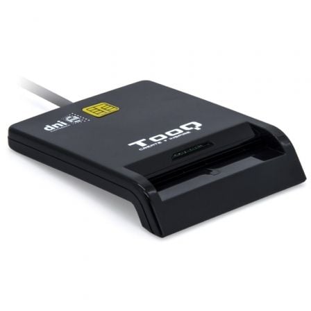 Lector de DNI TooQ TQR-211B/ USB Tipo-C/ Preto