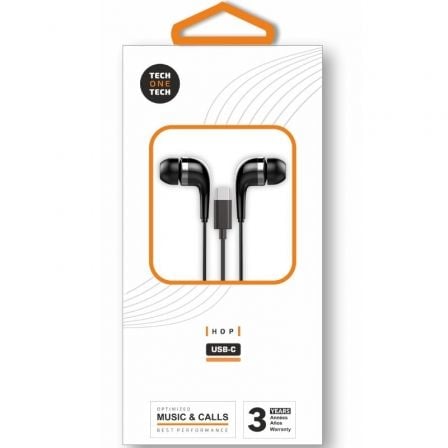 Auscultadores Intrauditivos Tech One Tech earTECH TEC1305/ con Micrófono/ USB Tipo-C/ Pretos