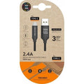 Cable USB 2.0 Tipo-C Tech One Tech TEC2003/ USB Tipo-C Macho - USB Macho/ 480Mbps/ 1m/ Preto