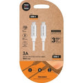 Cable USB 2.0 Tipo-C Tech One Tech TEC2204/ USB Tipo-C Macho - USB Tipo-C Macho/ Hasta 20W/ 480Mbps/ 1m/ Branco