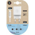 Carregador de Pared Tech One Tech TEC2402/ 2xUSB + Cable Lightning/ 12W/ Branco