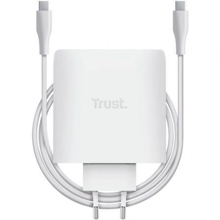 Carregador de Pared GaN Trust Maxo 100W/ 2xUSB Tipo-C/ Incluye Cable USB Tipo-C/ 100W