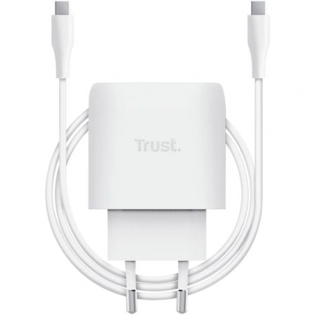 Carregador de Pared GaN Trust Maxo 45W/ 1xUSB Tipo-C/ Incluye Cable USB Tipo-C/ 45W