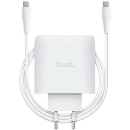 Carregador de Pared GaN Trust Maxo 65W/ 1xUSB Tipo-C/ Incluye Cable USB Tipo-C/ 65W