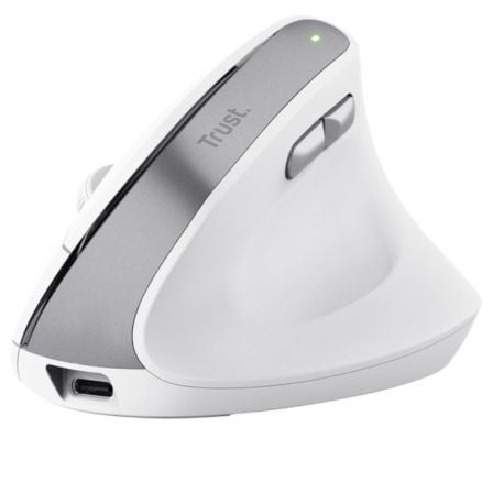 Rato Vertical Inalámbrico Trust Bayo II/ Batería recargable/ Hasta 2400 DPI/ Branco