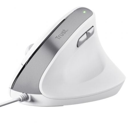 Rato Vertical Trust Bayo II/ Hasta 2400 DPI/ Branco