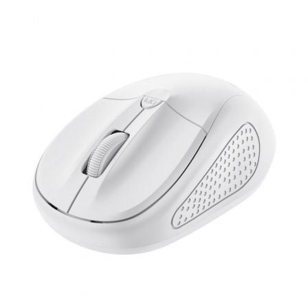 Rato Mini Inalámbrico Trust Primo/ Hasta 1600 DPI/ Branco mate
