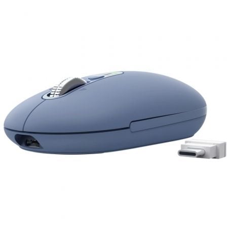 Rato Inalámbrico Trust Seron 26020/ Batería recargable/ Hasta 3200 DPI/ Azul