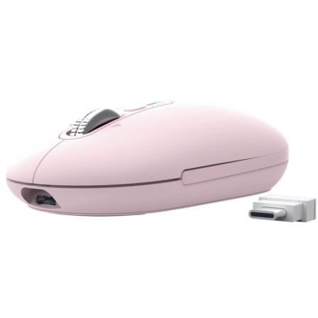 Rato Inalámbrico Trust Seron 26206/ Batería recargable/ Hasta 3200 DPI/ Rosa
