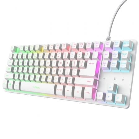 Teclado Gaming Trust Gaming GXT 833 Thado TKL 25896/ Branco