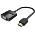 Conversor Vention 42444/ HDMI Macho - VGA Hembra/ Jack 3.5 Hembra/ 15cm/ Preto