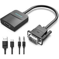 Cable Conversor Vention ACNBD/ VGA Macho - HDMI Hembra/ 50cm/ Preto