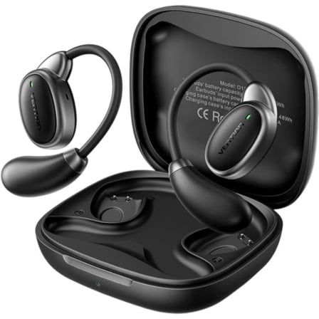 Auscultadores Bluetooth Vention Open Ear 013 con estuche de carga/ Autonomía 8h/ Pretos