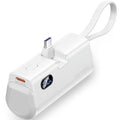 Powerbank 4800mAh Vention FHQW0/ 22.5W/ Branca/ Incluye Cable USB Tipo-C y Lightning