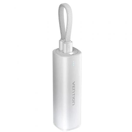 Powerbank 5000mAh Vention FHWM0/ 20W/ Gris/ Incluye Cable USB Tipo-C y Lightning