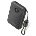 Powerbank 10000mAh Vention FKAB0-C/ 22.5W/ Preta/ Incluye Cable USB Tipo-C