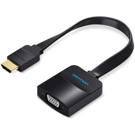 Cable Conversor Vention 74346/ HDMI Macho/ VGA Hembra - Jack 3.5 Hembra/ 20cm/ Preto