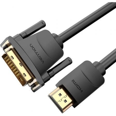 Cable Conversor Vention ABFBJ/ DVI-D Macho - HDMI Macho/ 5m/ Preto