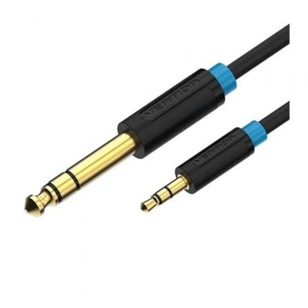 Cable Estéreo Vention BABBF/ Jack 6.5 Macho - Jack 3.5 Macho/ 1m/ Preto