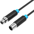 Cable Estéreo Vention BBFBH/ XLR Macho - XLR Hembra/ 2m/ Preto