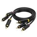 Cable Estéreo Vention BCABH/ 3x RCA Macho - 3x RCA Macho/ 2m/ Preto